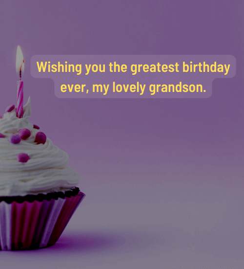 Wishing you the greatest birthday ever, my lovely grandson.