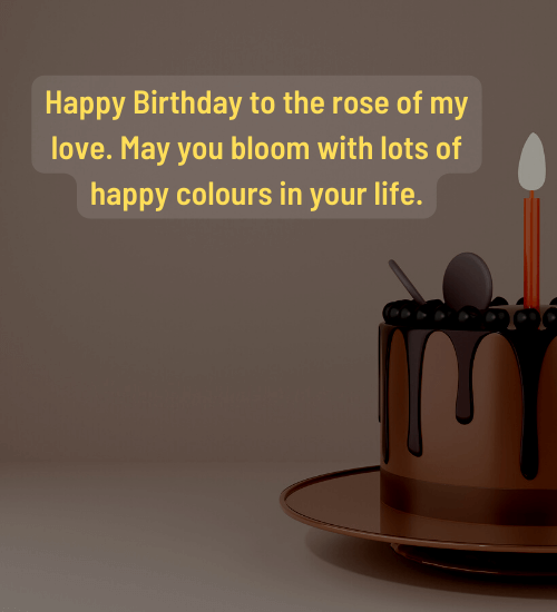 Happy Birthday to the rose of my love.