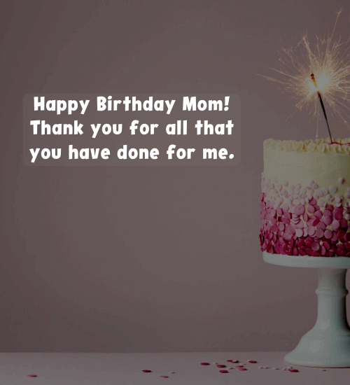 Happy Birthday Mom! Thank you for all that you have done for me.