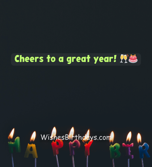 Cheers to a great year! 🥂🎂 - birthday wishes for son in law