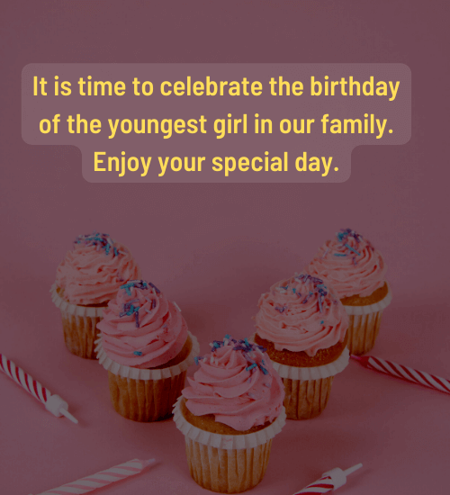 It is time to celebrate the birthday of the youngest girl in our family.
