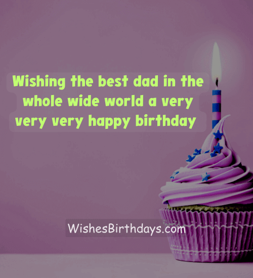 Wishing the best dad in the whole wide world a very very very happy birthday