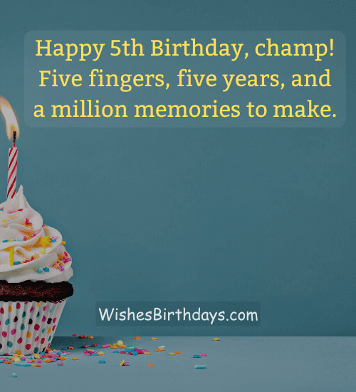 Happy 5th Birthday, champ! Five fingers, five years, and a million memories to make.