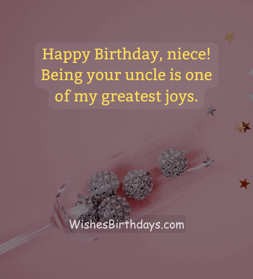 Happy Birthday, niece! Being your uncle is one of my greatest joys.