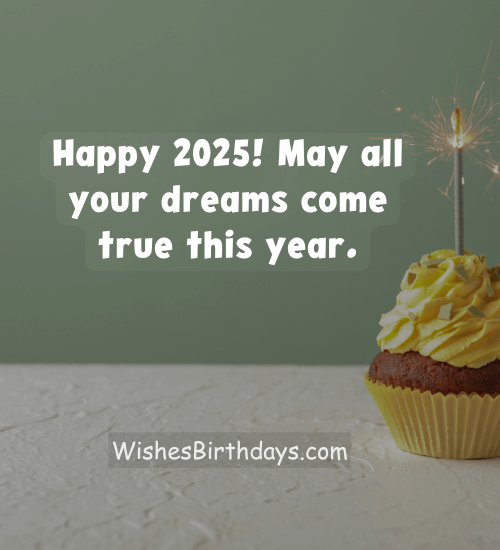 Happy 2025! May all your dreams come true this year.