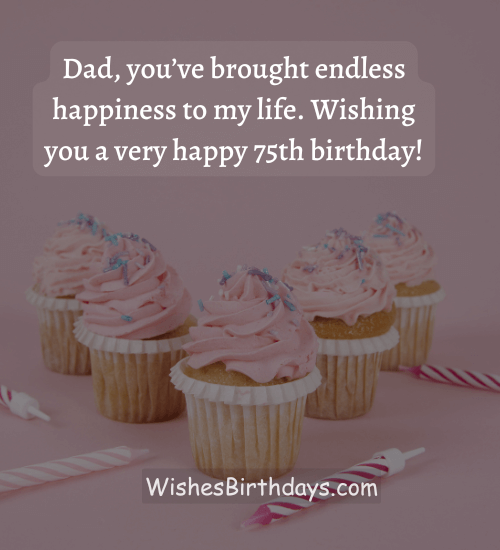 Dad, you’ve brought endless happiness to my life. Wishing you a very happy 75th birthday!