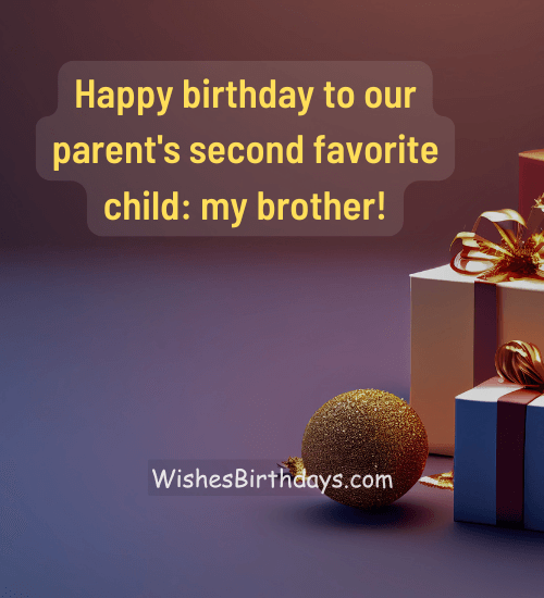 Happy birthday to our parent's second favorite child: my brother!