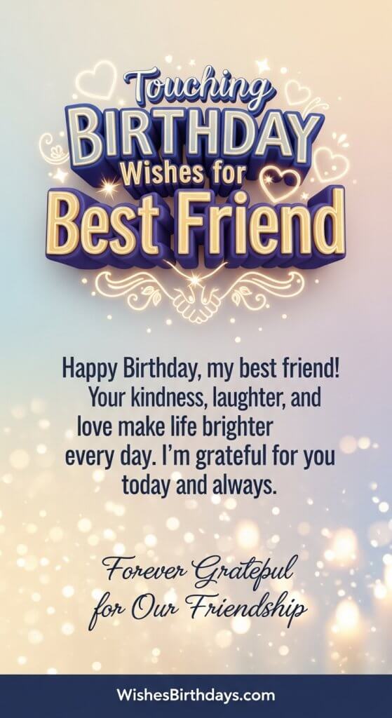 Touching birthday wishes for best friend