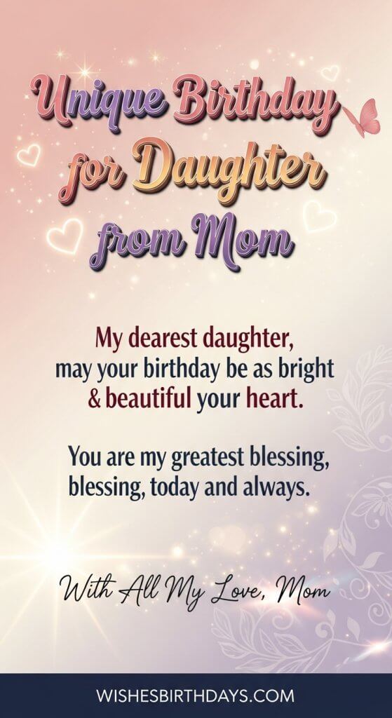 Heart Touching Birthday Wishes for Daughter from Mother