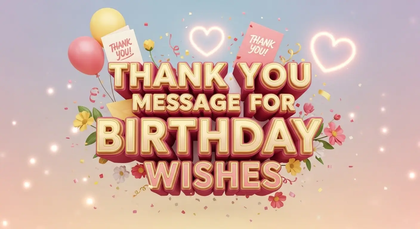 Thank You Message for Birthday Wishes